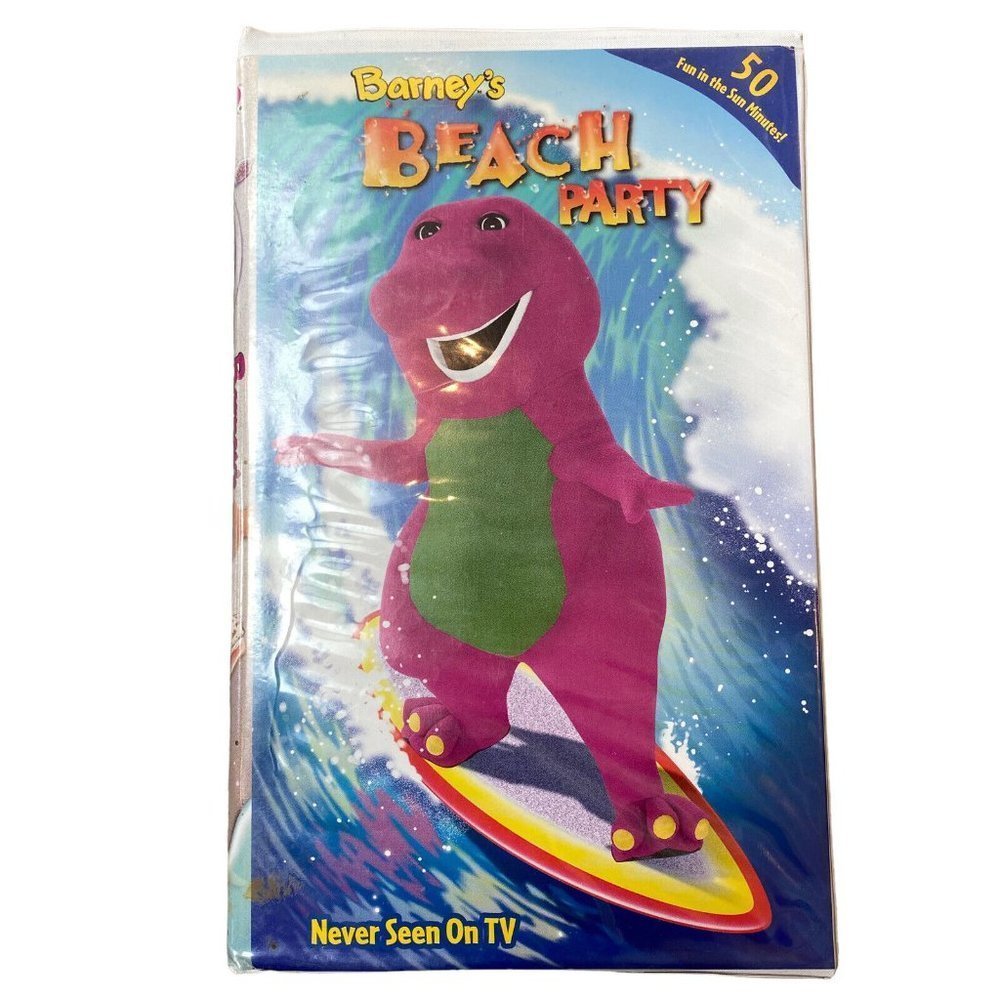 Barney's Beach Party VHS 50 Minutes Never Seen on TV Sing Along Songs